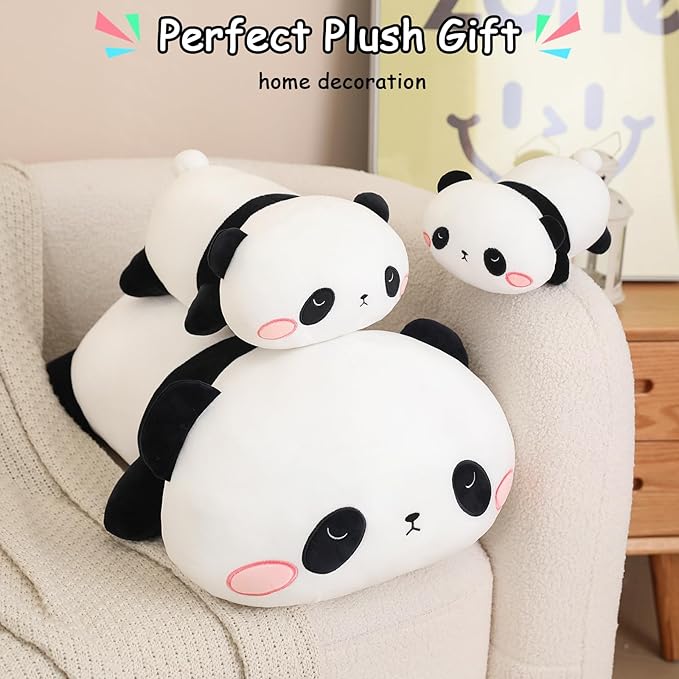 SQEQE Weighted Panda Plush, Weighted Panda Stuffed Animal, Cute Plushies Soft Bear Pillow Toy Gift for Kids Adults 13.8 Inch, 1.6 Lbs