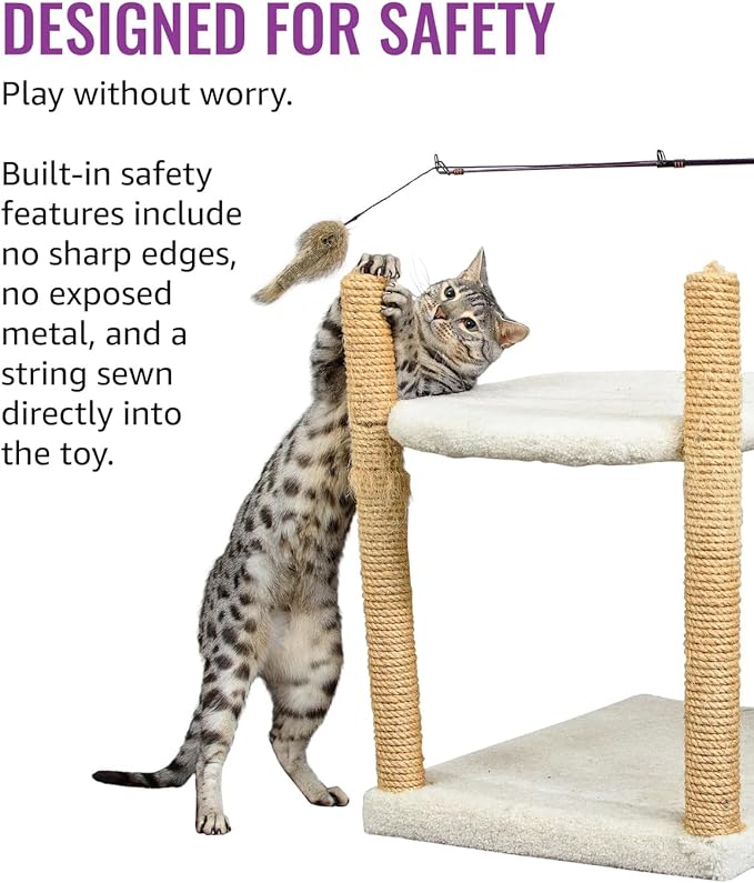 RompiCatz Critter Collector Series Teaser String and Interactive Cat Toy Attachment, Brawny Mouse