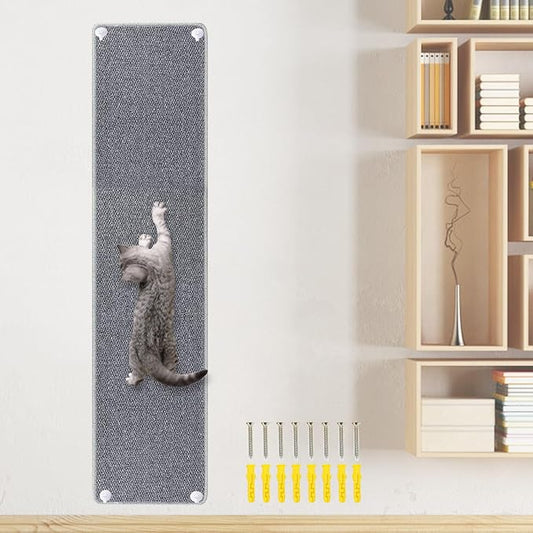 70.9"x 15.7" Thickened Extra Large Cat Wall Climbing Carpet, Cat Climbing Wall Scratcher, Cat Carpet, Couch Sofa Protector-Grey
