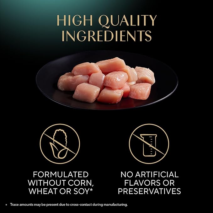 Sheba Perfect Portions Paté Adult Wet Cat Food Trays (24 Count, 48 Servings), Savory Chicken Entrée, Easy Peel Twin-Pack Trays