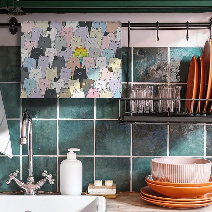 Unicorn Towel,Cat Towels,Cat Dish Towels,Cat Hand Towel,Cat Kitchen Towels,Gifts For Cat Lovers for Women,Cute Dish Towels for Kitchen,Cat Kitchen Accessories,Cat Gifts for Women-To You Who Are Unique