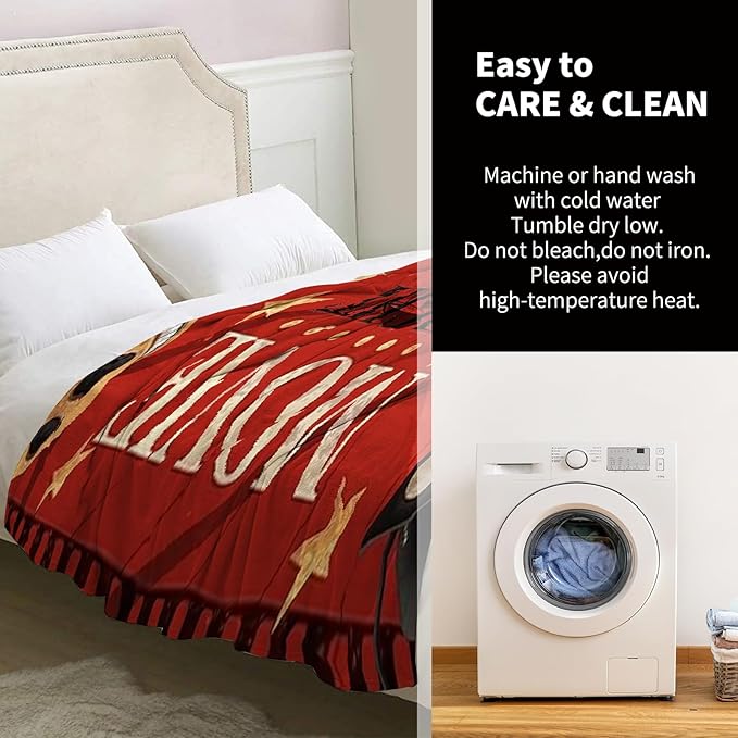 Movie Theater Theme Blanket Gifts for Women Girls Boys Men Cinema Clapboard Film Popcorn Print Presents for Kids Adults Teen Birthday Christmas Decor Home Couch Sofa Soft Cozy Flannel Throw 60"x50"