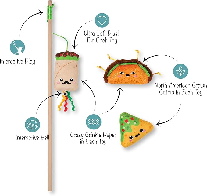 Fringe Studio "Feeling Like A Guac-Star, Set of 3, Multi Pack with Wand, Pet Shop Collection (612003)