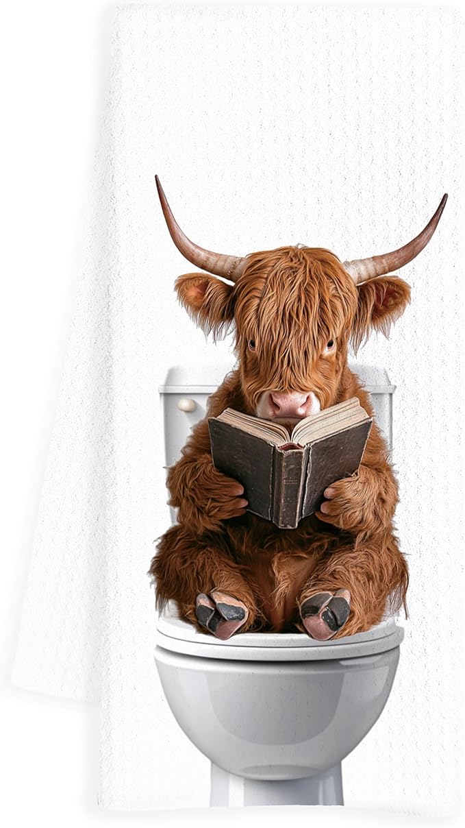 Cow Bathroom Hand Towels, Cows Hand Towels for Bathroom, Cow Bathroom Decor, Funny Hand Towels, Cow Lover Gifts, Cow Gifts for Woman, Cow Themed Gifts, 16x24 Inch