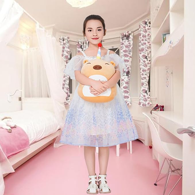 12 Inch Plush Brown Capybara Stuffed Animal Happy Birthday Capybara Hugging Pillow Birthday Capybara Plushies Throw Pillow Birthday Capybara Anime Gift for Kids and Lovers