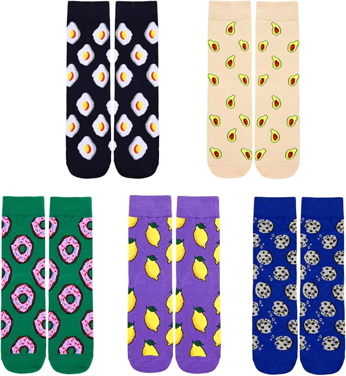 Benefeet Sox Womens Novelty Funny Crew Socks Girls Cute Animal Colorful Floral Patterned Silly Funky Casual Cotton Socks