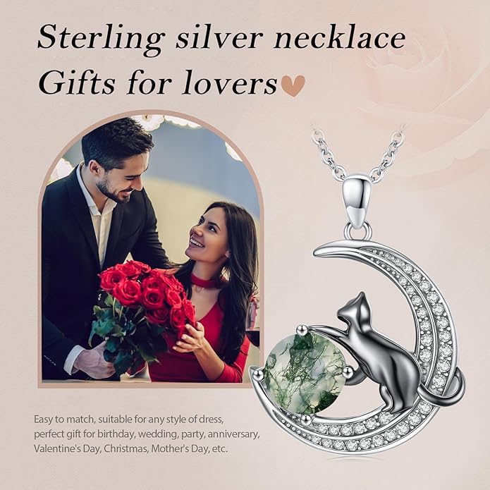 Animal Necklace 925 Sterling Silver Cat/Dog/Fox/Axolotl/Highland Cow Pendant Necklace Cute Animal Jewelry Graduation Gifts for Women