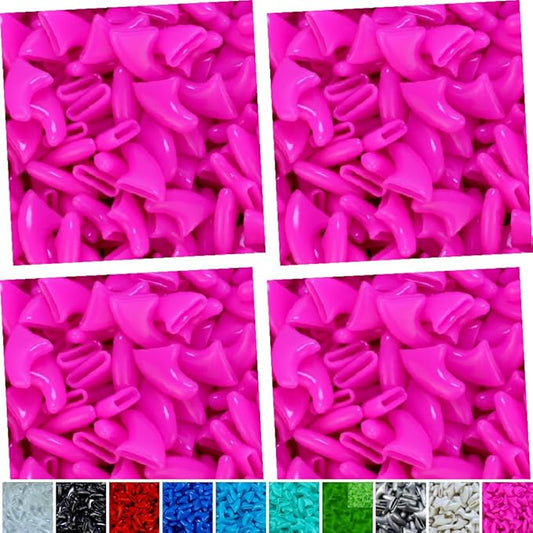 80 pcs Cat Nail Caps | Cat Claw Covers | with Adhesives and Applicators (Rose, L)