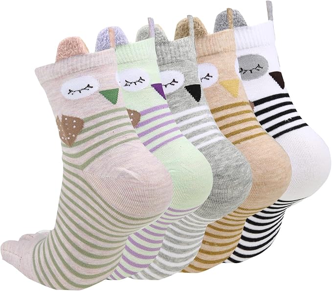 Benefeet Sox Funny Toe Socks Women Five Finger Socks Girls Cute Toe Seperated Cotton Socks Running Athletic Christmas Gifts