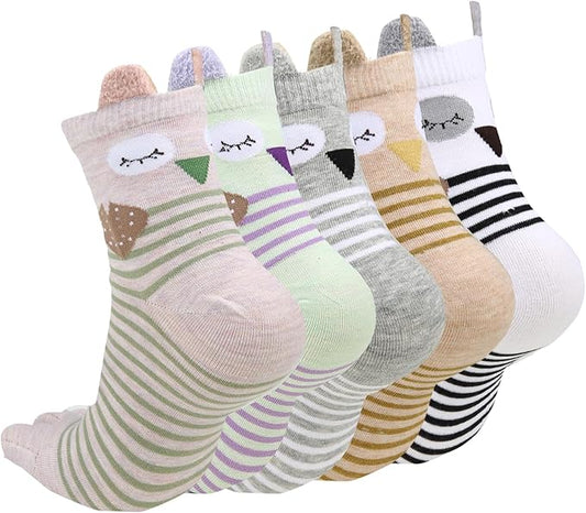 Benefeet Sox Funny Toe Socks Women Five Finger Socks Girls Cute Toe Seperated Cotton Socks Running Athletic Christmas Gifts