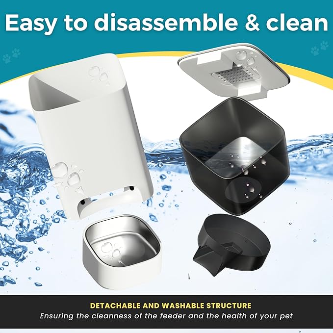 Automatic Cat Feeder - WiFi Automatic Dog Feeder 3.5L Pet Food Dispenser Smart App Control Cat Feeding Station Timed Food Pet Feeder