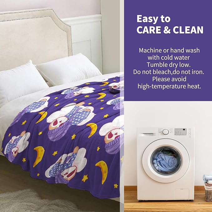 Sloth Blanket Gifts for Women Girls Mom Birthday Christmas Valentine Present Cute Pattern Theme Decor Home Bedroom Living Room Couch Bed Sofa Soft Cozy Lightweight Kids Adult Teen Fleece Throw 60"x50"