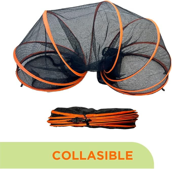 Trenton Gifts Cats Ultimate Playtime Experience with our 5 FT. Indoor/Outdoor Steel Spring Frame Cat Tunnel - Complete with Carry Case for Easy Transport