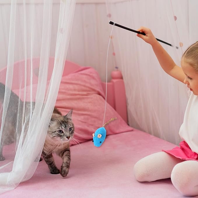 10 Pack Cat Mice Toys Catnip Toy Cats Mouse Plush Cat Toys Mouse Interactive Toy Catnip-Filled Mice Toys Biting Toys for Cats for Indoor Cats Realistic Design 10 Color