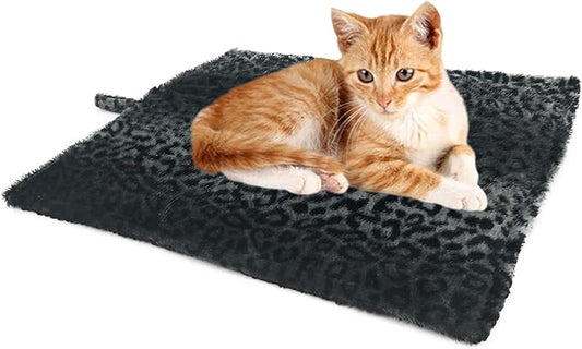 WALOO Pets Self Heating Thermal Cat Mat & Napping Pad (Leopard Gray)
