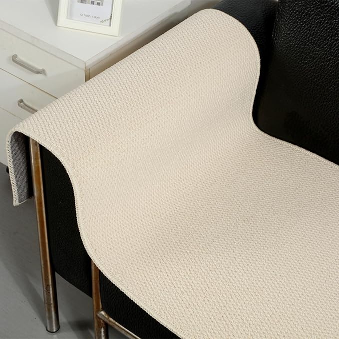 SHENGOCASE 67"x 23.6" Thickened Cat Wall Climbing Carpet, Cat Wall Furniture, Wall Scratcher, Scratching Post, Couch Sofa Protector (Creamy-White)