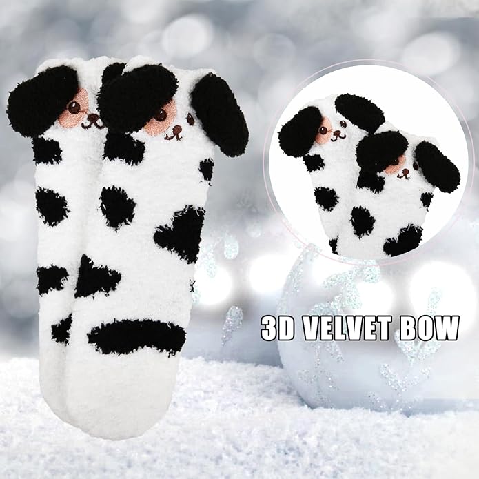 Benefeet Sox Cute Fuzzy Socks for Women Girls Fluffy Warm Cozy Novelty Slipper Socks Funny Animal Plush Sleeping Socks