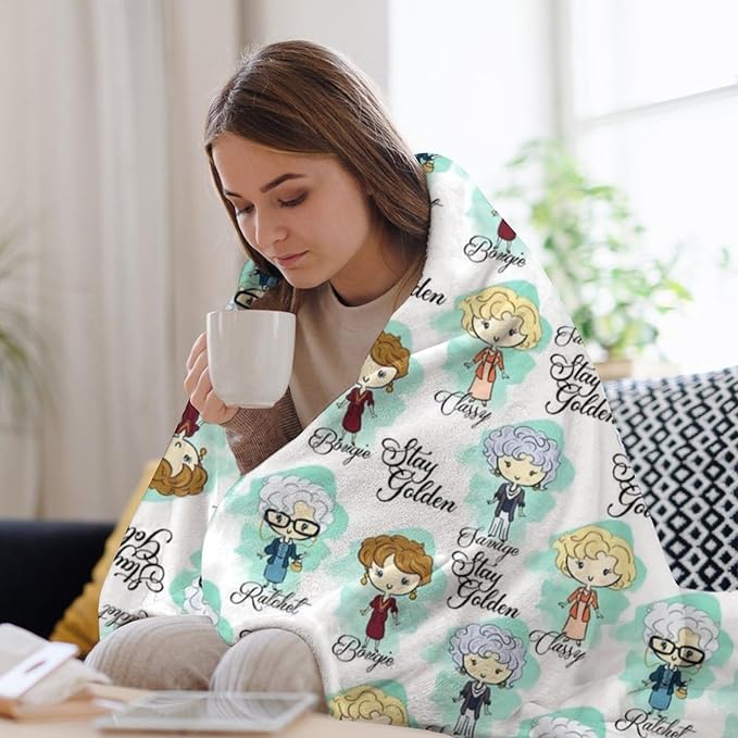 Goldengirls Golden Girls Blanket Gifts 60x50 Throw Blanket Lightweight Golden Girls Merchandise for Couch Bed Sofa Car