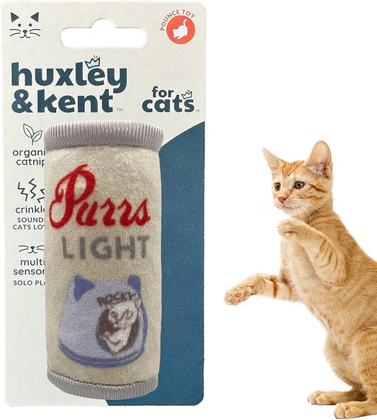 Huxley & Ket Plush Cat Toy | Purrs Light | Nappy Hour Strong Catnip Filled Cat Toy | Plush Interactive Kitten and Cat Toy with Catnip and Crinkle | Kittybelles