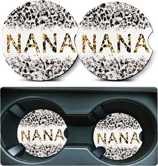 Car Coasters for Cup Holders,2 Pack Nana Gifts Car Cup Holder Coasters,Nana Gifts for Grandma Birthday Gifts for Nana from Granddaughter Grandson Grandchildren Grandkids Nana Gifts