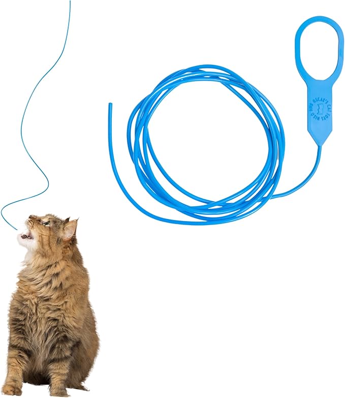 Niko and Oscar's Cat Toys | The Blue String | Cat String Toy | (1-Pack, Chonky, Blue)