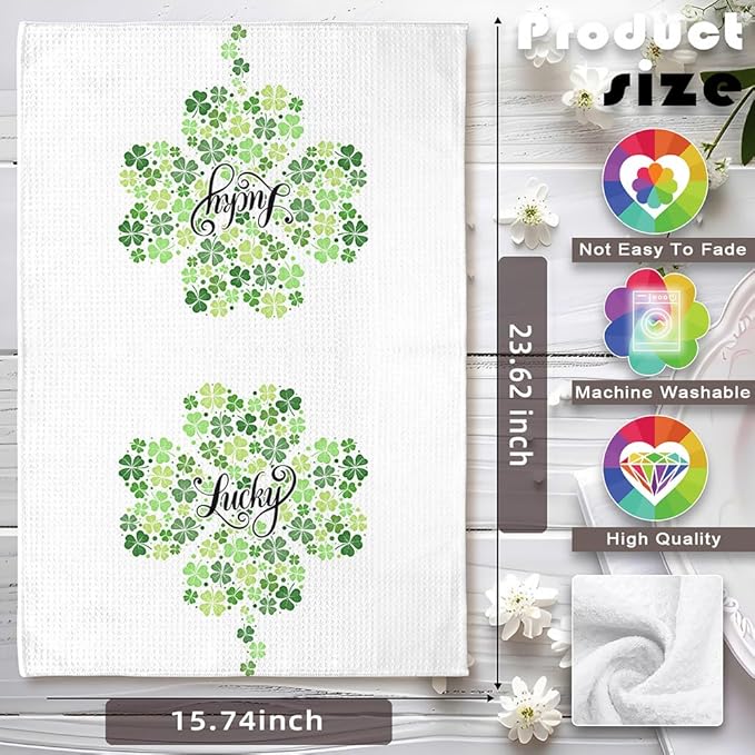 St Patricks Day Kitchen Towels,Green Towels,Shamrock Towels,Green Kitchen Towels,Shamrock Kitchen Towels,St Patricks Day Hand Towels,Green Hand Towels,Green Dish Towels,St Patricks Day Dish Towels