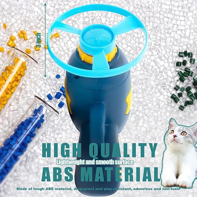 Cat Fetch Toys, Interactive Flying Cat Toys with 20 Colored Flying Propellers, Cat Pet Tracks Chasing Toy for for Kitten Training Hunting (only Flying Propellers)