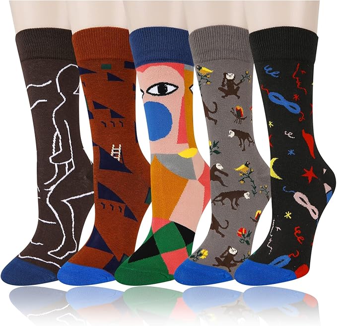 Benefeet Sox Womens Novelty Funny Crew Socks Girls Cute Animal Colorful Floral Patterned Silly Funky Casual Cotton Socks
