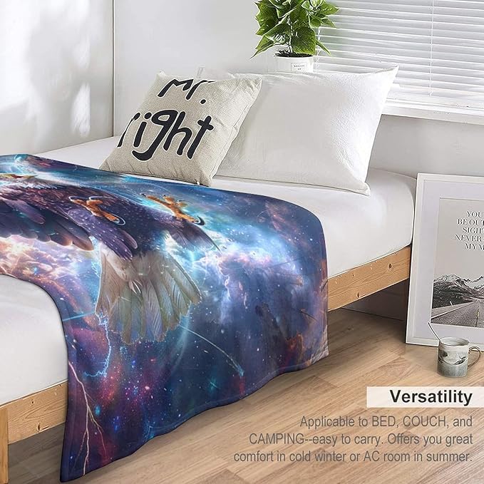 Patriot Eagle Blanket Eagle Gifts for Girls Boys Woman Kids Flying Eagle Lover Throw Blankets Soft Blanket Warm Fleece Flannel Plush Blankets for Bed Sofa Couch 40"x50"