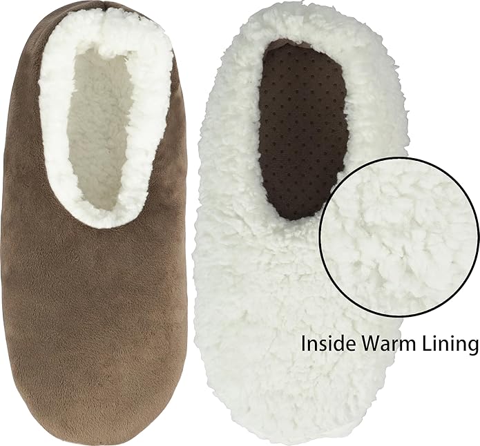 BenSorts Fuzzy Slipper Socks for Women Funny House Slippers with Grips