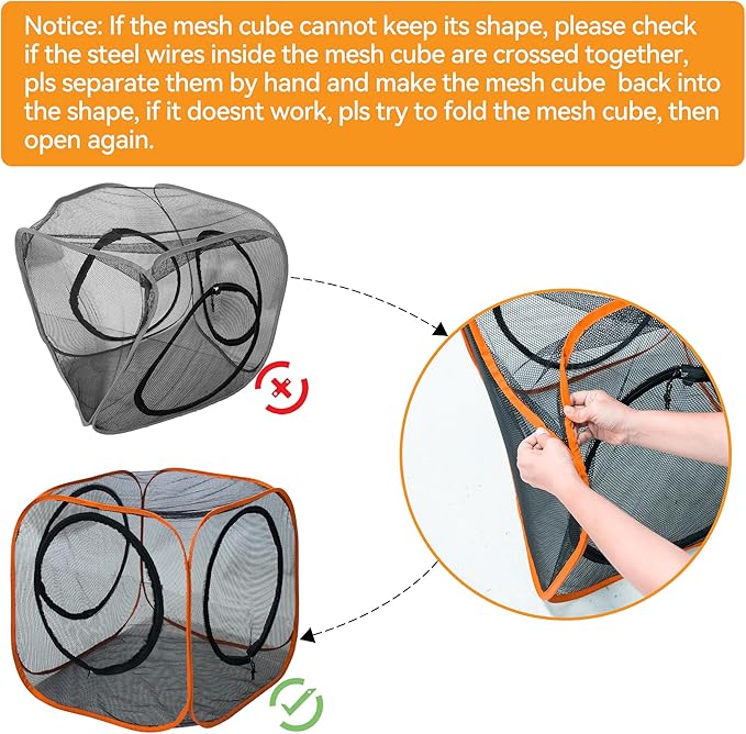 Cat Play Tunnel + Cube(with Three Ways) for Indoor and Outdoor, Cat Play House, Cat Enclosures, Collapsible Cat Cube, Tunnel, Cat Toys Easy to Connect with Cat Tent（2 Tunnels + Cube ）