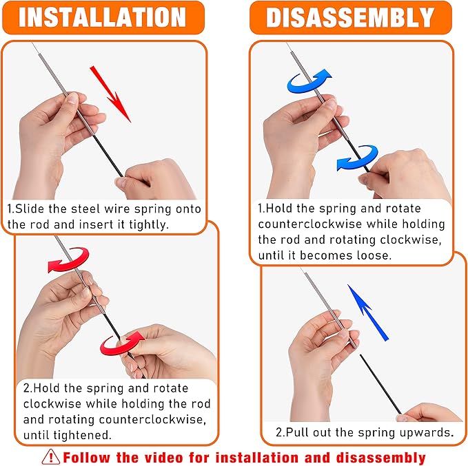 JXFUKAL 2025 Latest Cat Toys, 2 in 1 Spring Cat Wand Toy with 2PCS Ultra-Long Cat Teaser, 4PCS Spring Steel Wire & 5PCS Feather Refills for Kitty Kitten Indoor Cats Cat Accessories