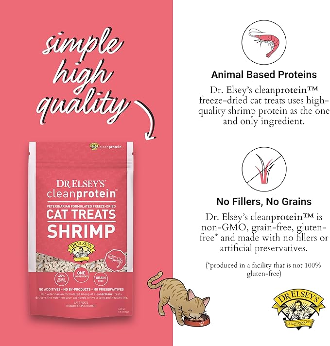 Dr. Elsey's Freeze-Dried Shrimp Cat Treats 0.5 oz.