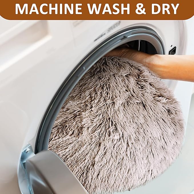 Cat Tunnel with Cat Bed for Indoor Cats, Soft Plush Peekaboo Cat Cave Donut Tunnel, Multifunctional Cat Playground Toys Hideplace for Small Medium Large Cats, Kittens, Rabbit, Ferret, Brown