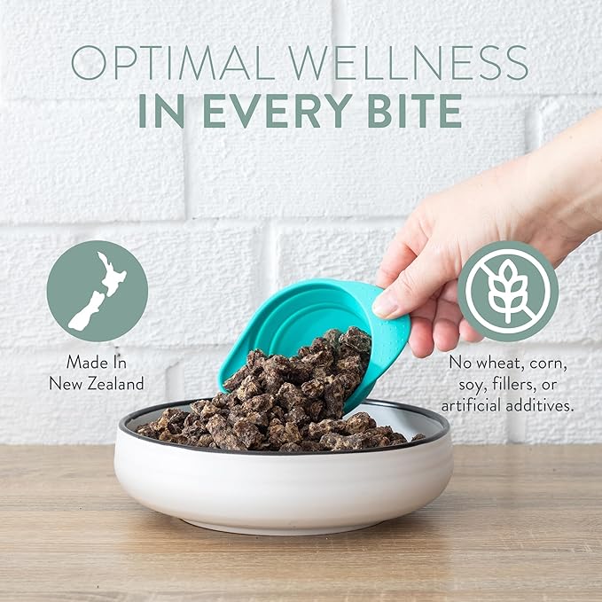 Meow Air Dried Cat Food - Beef & Hoki Recipe, High Protein Dry Cat Food Use as a Complete Diet, Topper, Mixer, or as Cat Training Treats, All Life Stages, 3.5 oz