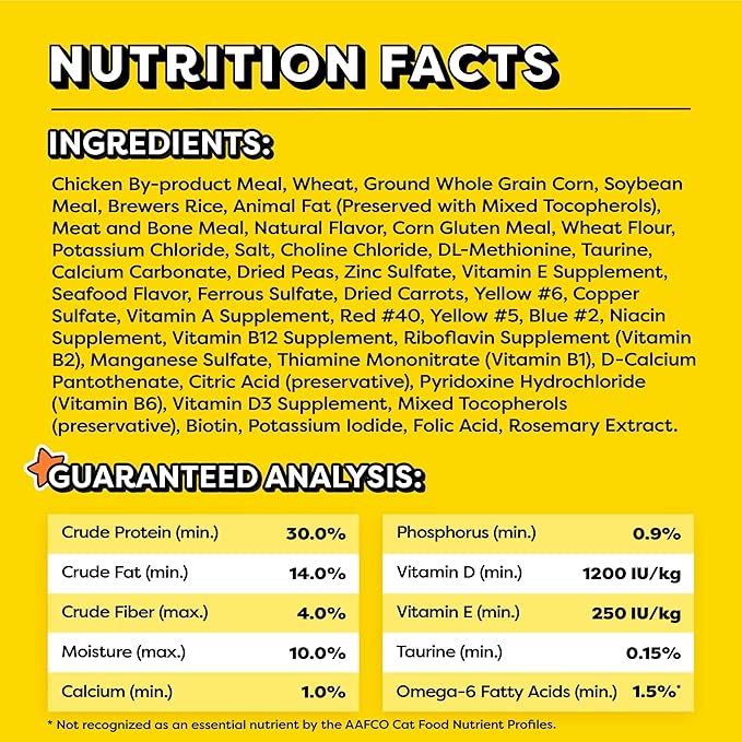 GYCO Seafood Medley Flavor Dry Cat Food, 3.15 Lb Bag - Made with Protein That Helps Support Strong and Healthy Muscles.