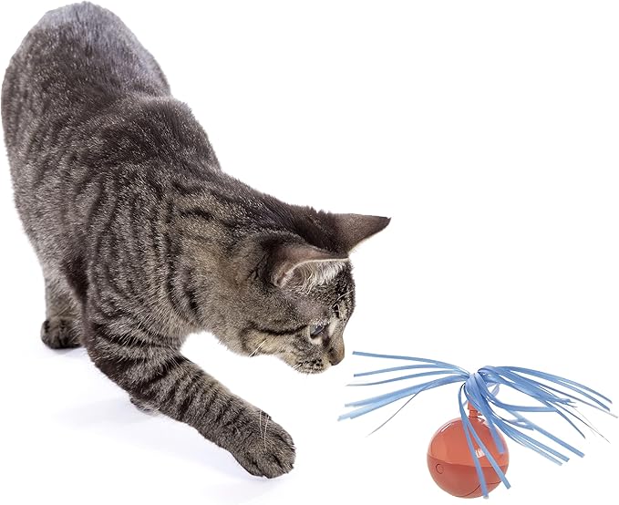 SmartyKat Twirly Top Electronic Motion Ball Cat Toy, Battery Powered - Randomly Selected Color, One Size
