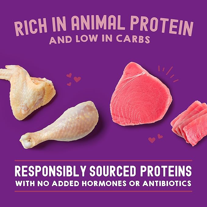 Stella & Chewy's Carnivore Cravings Wet Cat Food Pouches – Grain Free, Protein Rich Meal, Topper or Treat – Chicken & Tuna Recipe (2.8 Ounce Pouches, Case of 24)