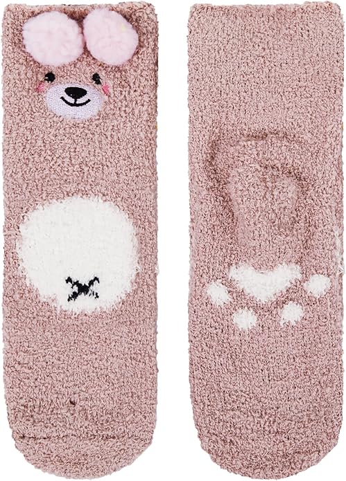 Benefeet Sox Cute Fuzzy Socks for Women Girls Fluffy Warm Cozy Novelty Slipper Socks Funny Animal Plush Sleeping Socks