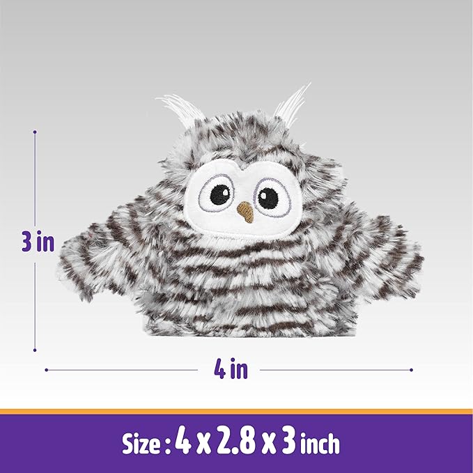 Interactive Cat Toy Rechargeable Automatic Chirping Owl Cat Toy with Catnip, Auto Beating Wings Flying Bird Cat Toys for Indoor Cats to Play Alone, Never Boredom