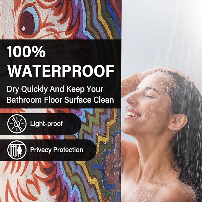 Adorable Orange Kitten Shower Curtain, Colorful Cat Bathroom Curtains,Cute Shower Curtains for Bathroom,Bath Curtain,72x72 Inches