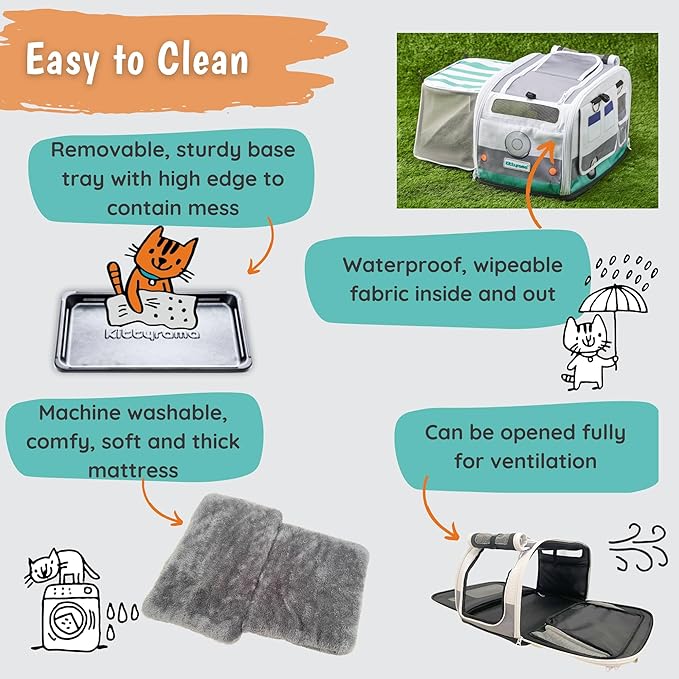 2-in-1 Premium Cat Carrier & Hideaway. Calming Carrier for Anxious Cats. Recommended by Veterinarians. Airline Approved, Soft-Sided, Expandable & Collapsible,17" x 11" x 11", Easy to Clean