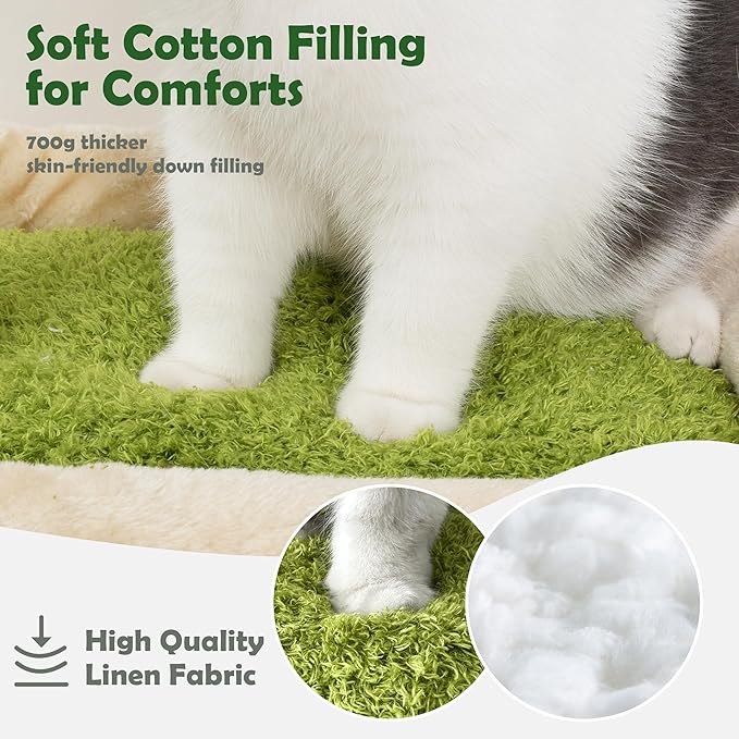 Cat Scratching Post 33'' Cat Tree Indoor Palm Tree Large Cat Perch with Scratching Posts Cat Scratch Tree with Natural Sisal Ball Furniture Suitable for Adult Cats and Kittens