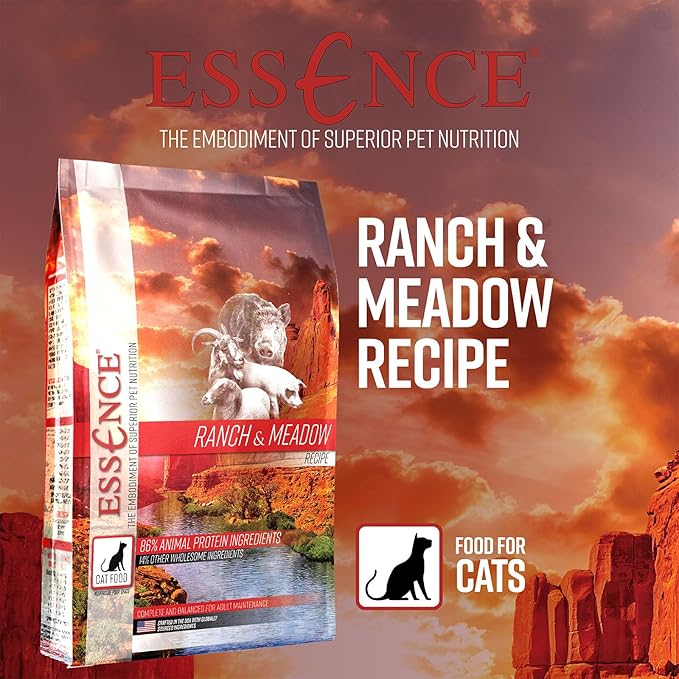 Essence Ranch & Meadow CAT Recipe Dry CAT Food, 4LB Bag