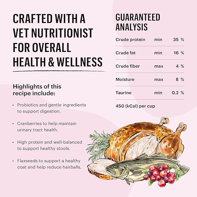 The Honest Kitchen Whole Food Clusters Grain Free Chicken & Fish Dry Cat Food, 10 lb Bag