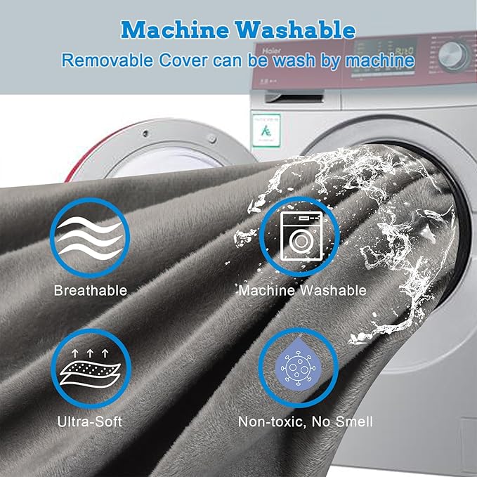 TYLIN Pet Heating Pad for Cat - Intelligent Thermostat Temperature Controller,Washable Flannel Cover - Cat Dog, Heated Cat Bed Indoor, Self Warming Cat Bed - Heating Pad for Cats (24" Lx16 W)