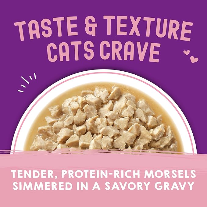 Stella & Chewy’s Carnivore Cravings Morsels & Gravy Chicken & Salmon Recipe Wet Cat Food Pouches – (2.8 Ounce Pouch, Case of 12)