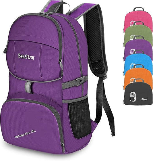 35L Lightweight Backpack Foldable Hiking Daypack Packable Travel Day Bag for Men Women Outdoor Walking Camping