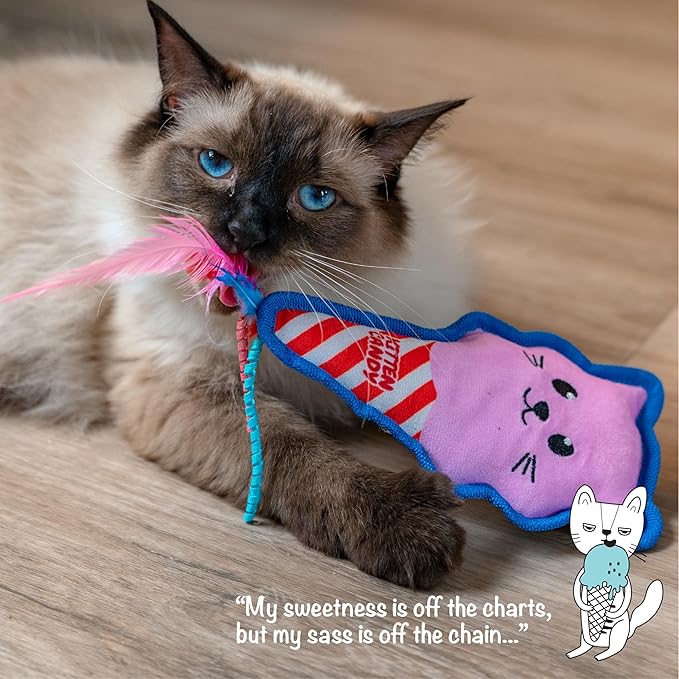 Catstages Kitt'n Candy Kicker Pink Interactive Catnip Cat Toy