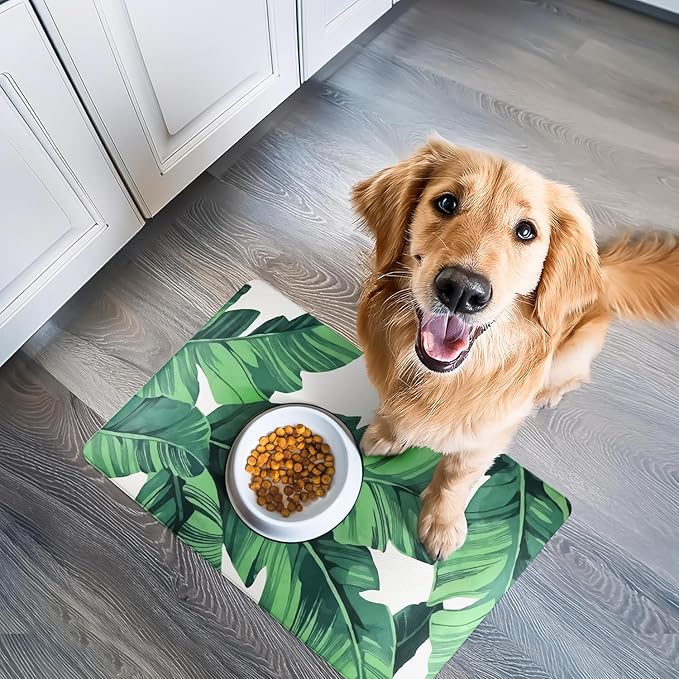 NALALAS Large Dog Mat for Food and Water, Cat Feeding Mat | Large Waterproof Dog Bowl Mat | Non-Slip Pet Food Mat for Floors | Dog Food Mats for Floors, Pet Mats for Food and Water | Easy to Clean
